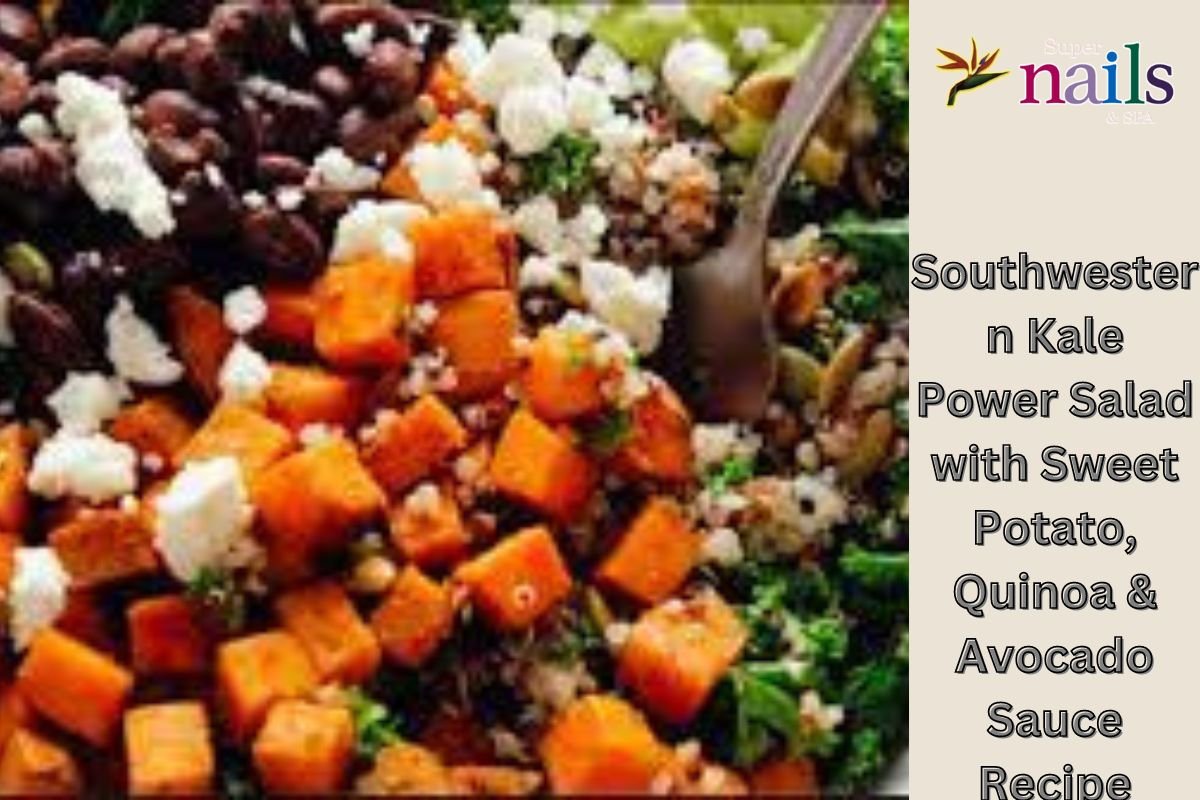 Southwestern Kale Power Salad with Sweet Potato, Quinoa & Avocado Sauce Recipe