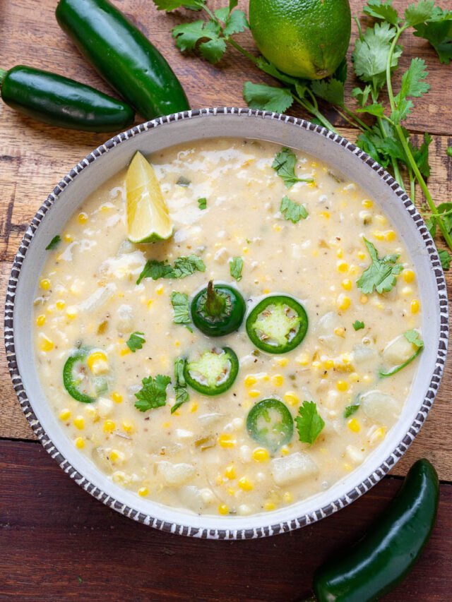 Simple Jalapeño Corn Chowder Soup